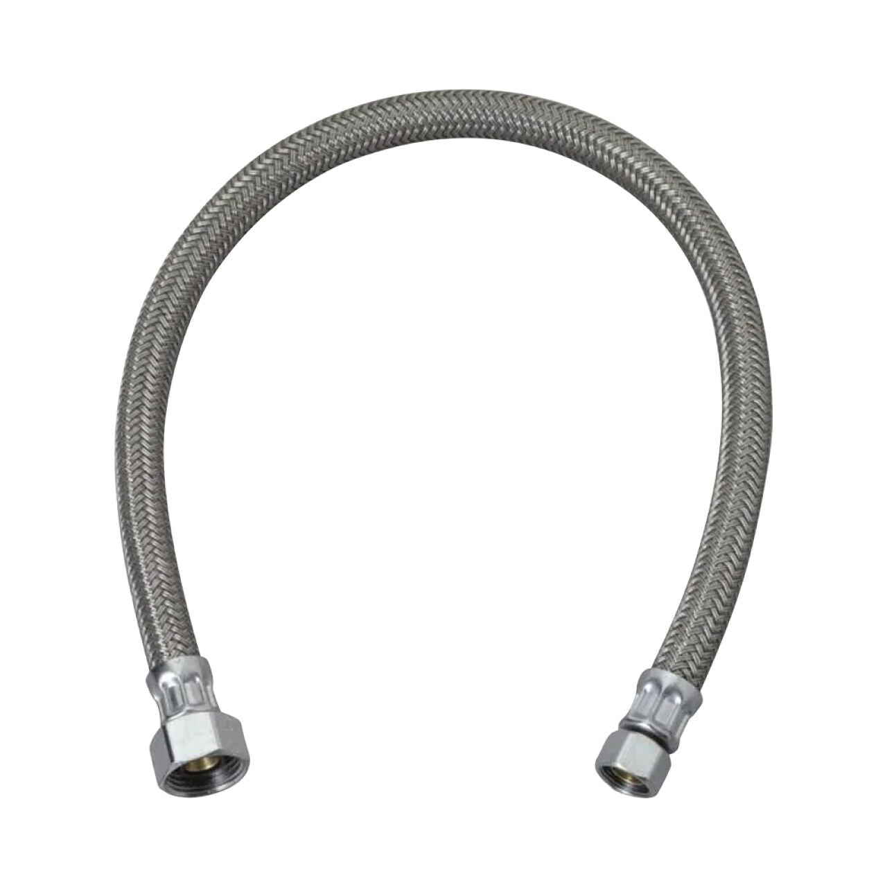 The Go Build 3/8 in. Compression x 1/2 in. FIP x 12 in. Braided Polymer Faucet Connector provides reliable plumbing connections with hexagonal metal connectors at both ends for flexible installation.